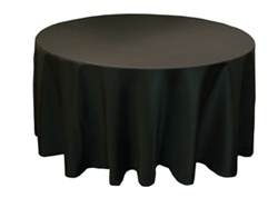 Tischdecken (225cm Durchmesser) in der Farbe Schwarz-Bild