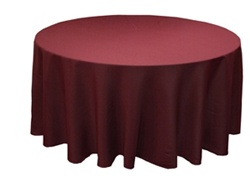 Tischdecken (225cm Durchmesser) in der Farbe Bordeaux-Bild