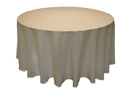Tischdecken (225cm Durchmesser) in der Farbe Ivory