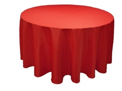 Tischdecken (225cm Durchmesser) in der Farbe Rot-Bild