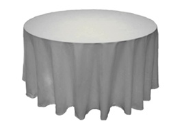 Tischdecken (225cm Durchmesser) in der Farbe Weiß-Bild