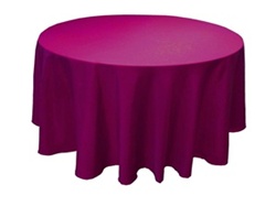 Tischdecken (225cm Durchmesser) in der Farbe Aubergine-Bild