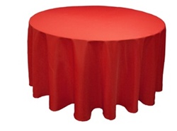 Tischdecken (270cm Durchmesser) in der Farbe Rot-Bild