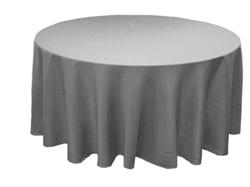 Tischdecken (270cm Durchmesser) in der Farbe Silber-Bild