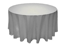 Tischdecken (304cm Durchmesser) in der Farbe Weiß-Bild