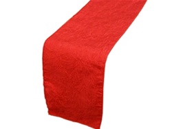Tischläufer aus Taft in Rot-Bild