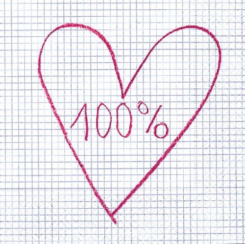 Serviette 100% Liebe-Bild