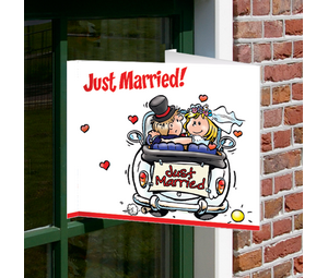 Fensterschilder Just Married! 722900D-Bild