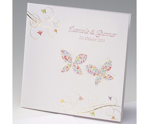 Einladungskarte Zwei Schmetterlinge 722142D-Bild