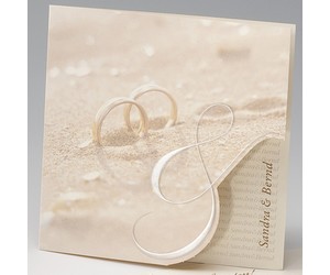 Einladungskarte Ringe im Sand II 722100D-Bild