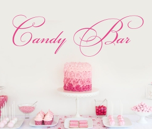 Wandtattoo Candy Bar Schriftzug-Bild